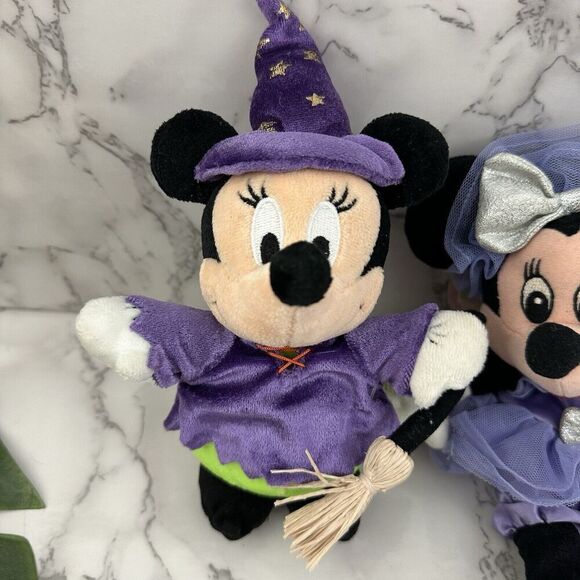 Disney Store Minnie Mouse Bean Plush Toys Lot 2 Halloween Witch Sugar Plum Fairy - Picture 2 of 8